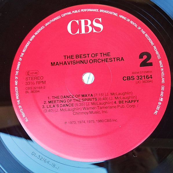 Mahavishnu Orchestra ~ The Best Of The Mahavishnu Orchestra (Vinyl) - Djungel & Jazz