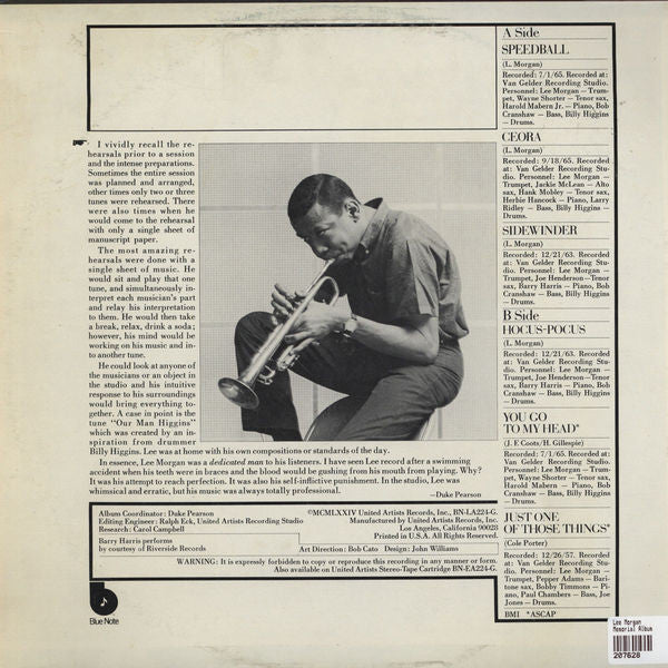 Lee Morgan : Memorial Album (LP, Comp, RE)