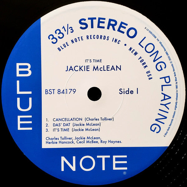 Jackie McLean ~ It's Time! (Vinyl) - Djungel & Jazz