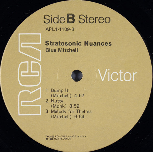 Blue Mitchell : Stratosonic Nuances (LP, Album)