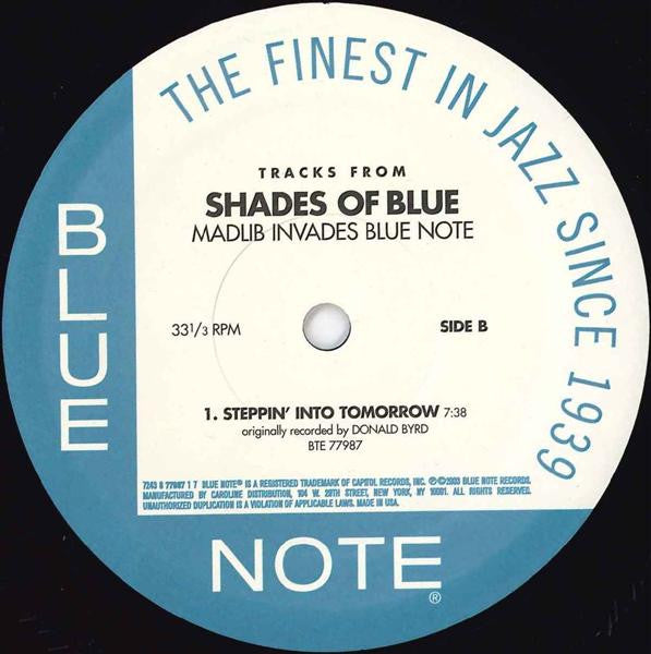 Madlib ~ Tracks From Shades Of Blue (Madlib Invades Blue Note) (Vinyl) - Djungel & Jazz