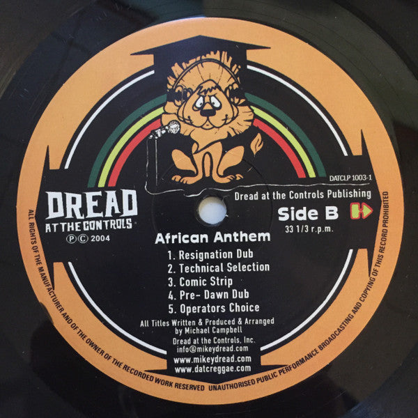 Mikey Dread : African Anthem (The Mikey Dread Show Dubwise) (LP, Album, RE)