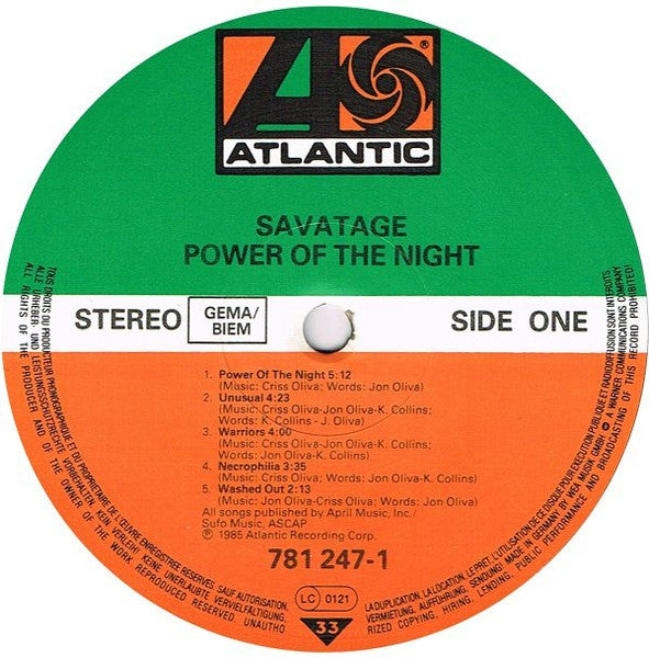 Savatage ~ Power Of The Night (Vinyl) - Djungel & Jazz