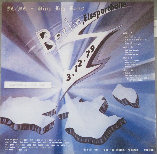 AC/DC : Dirty Big Balls (2xLP, Unofficial)