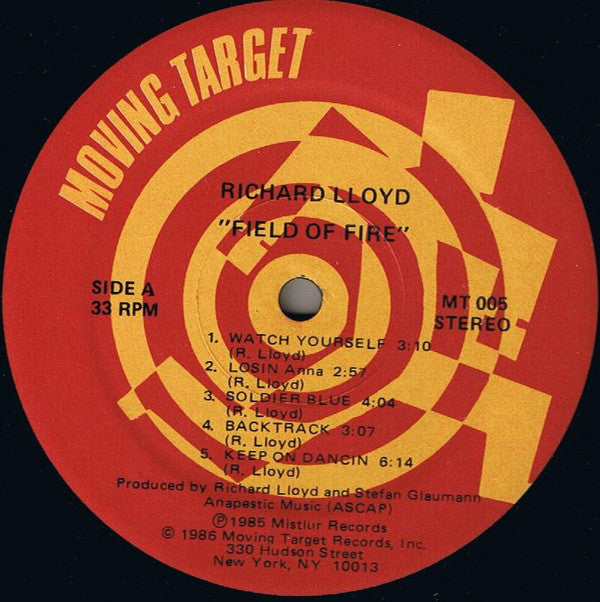 Richard Lloyd ~ Field Of Fire (Vinyl) - Djungel & Jazz