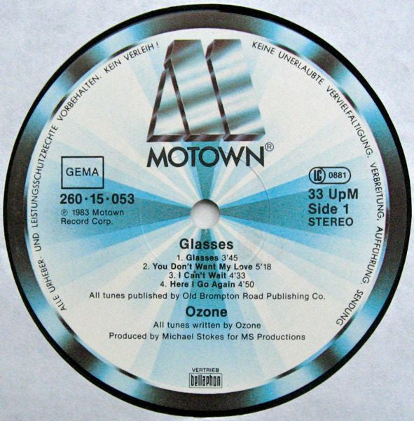 Ozone (5) : Glasses (LP, Album)