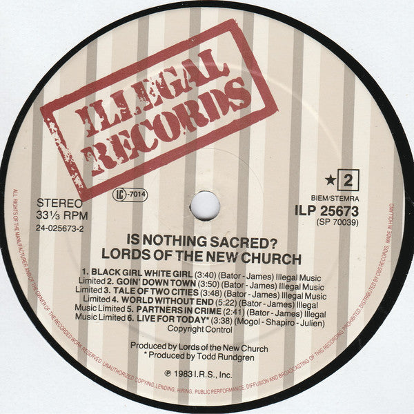 Lords Of The New Church : Is Nothing Sacred? (LP, Album)