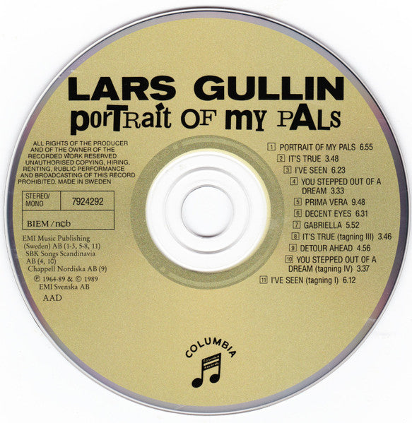 Lars Gullin ~ Portrait Of My Pals (Vinyl) - Djungel & Jazz