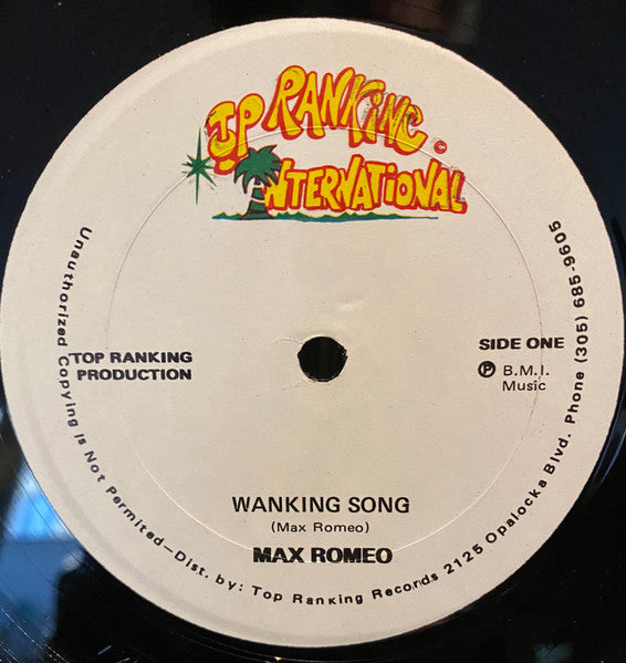 Max Romeo / Ty Riddim Section : Wanking Song / The Half That Never Been Told (12", Maxi)
