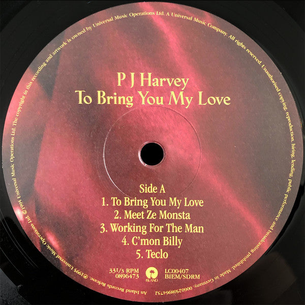 PJ Harvey : To Bring You My Love (LP, Album, RE, 180)