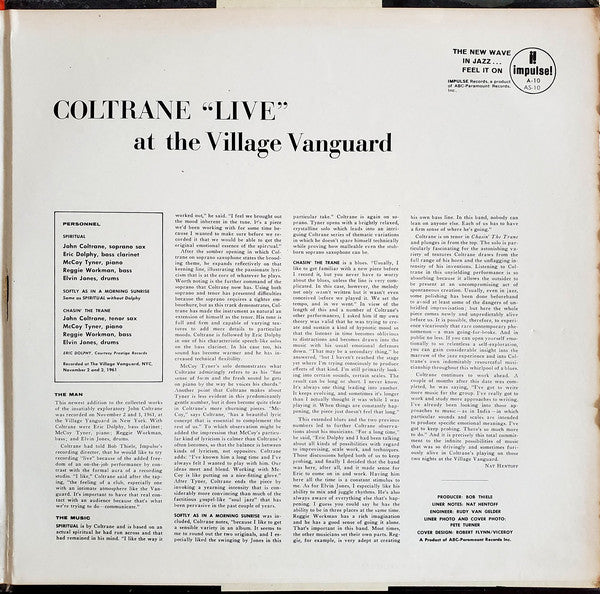 John Coltrane ~ "Live" At The Village Vanguard (Vinyl) - Djungel & Jazz