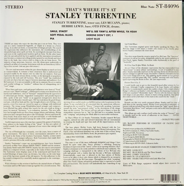 Stanley Turrentine ~ That's Where It's At (Vinyl) - Djungel & Jazz