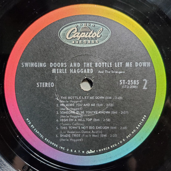 Merle Haggard And The Strangers (5) : Swinging Doors (And The Bottle Let Me Down) (LP, Album, Jac)