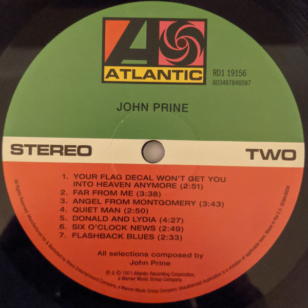 John Prine ~ John Prine (Vinyl) - Djungel & Jazz
