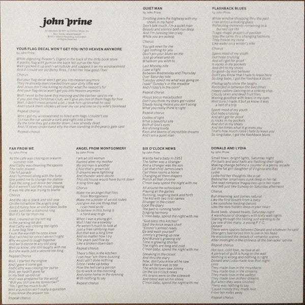 John Prine ~ John Prine (Vinyl) - Djungel & Jazz