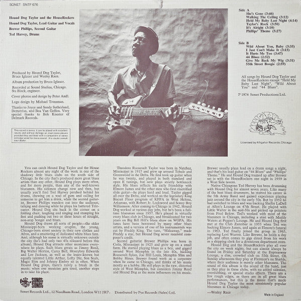 Hound Dog Taylor And The HouseRockers* : Hound Dog Taylor And The HouseRockers (LP, Album, RE)