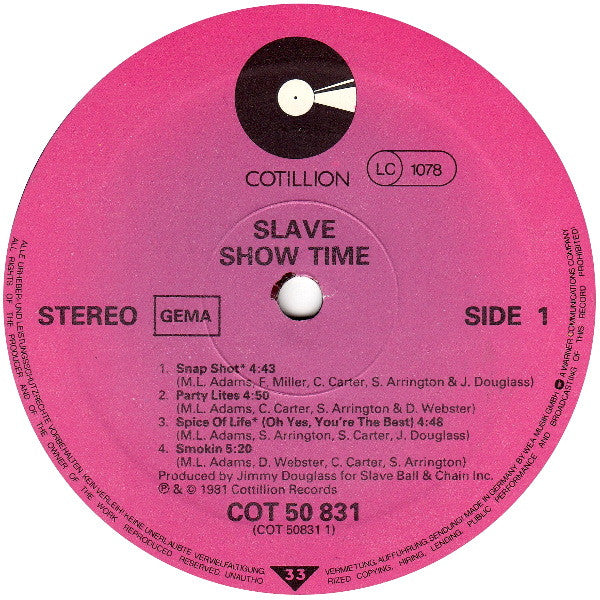 Slave : Show Time (LP, Album)