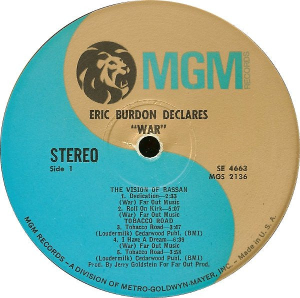 Eric Burdon & War ~ Eric Burdon Declares "War" (Vinyl) - Djungel & Jazz