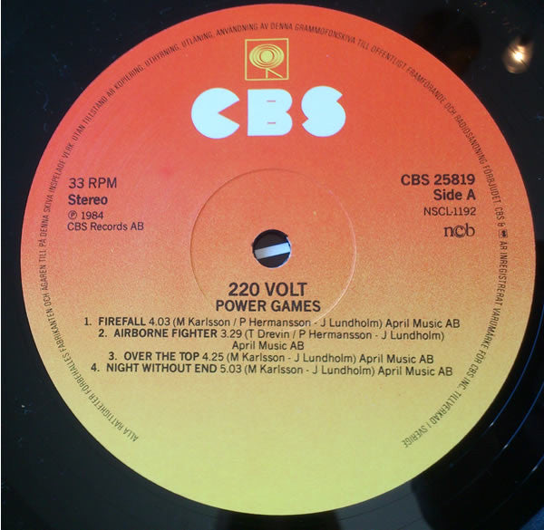 220 Volt : Power Games (LP, Album)