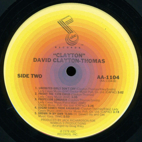 David Clayton-Thomas ~ Clayton (Vinyl) - Djungel & Jazz
