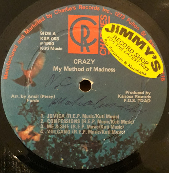 Crazy (4) : My Method Of Madness (LP, Album)