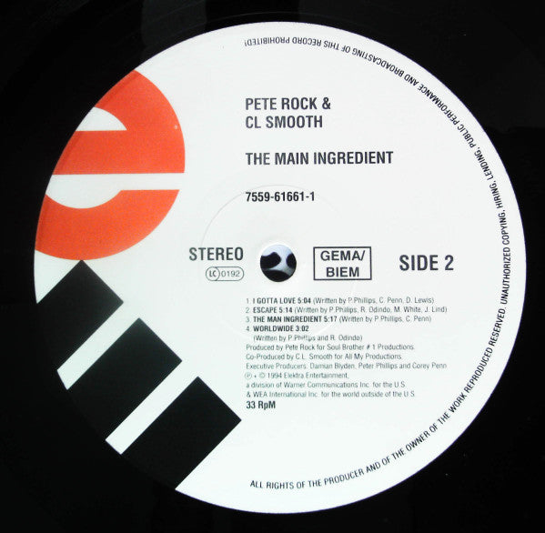 Pete Rock & C.L. Smooth : The Main Ingredient (2xLP, Album, RE)