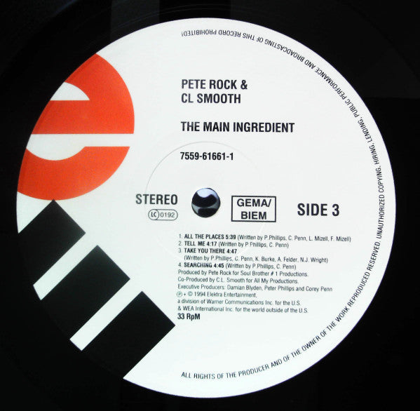 Pete Rock & C.L. Smooth : The Main Ingredient (2xLP, Album, RE)