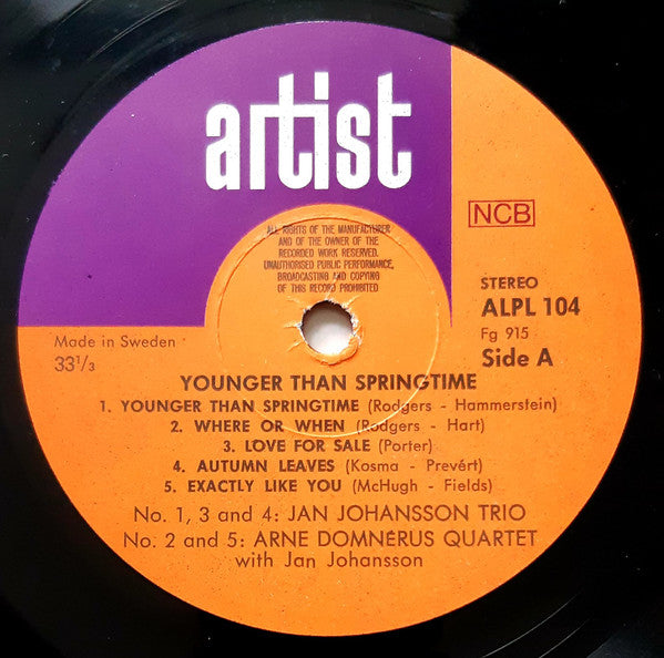 Jan Johansson : Younger Than Springtime (LP, Album, Pur)