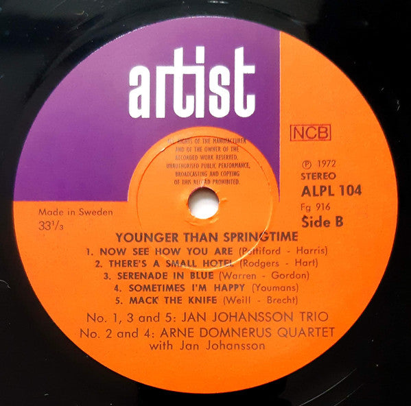 Jan Johansson : Younger Than Springtime (LP, Album, Pur)