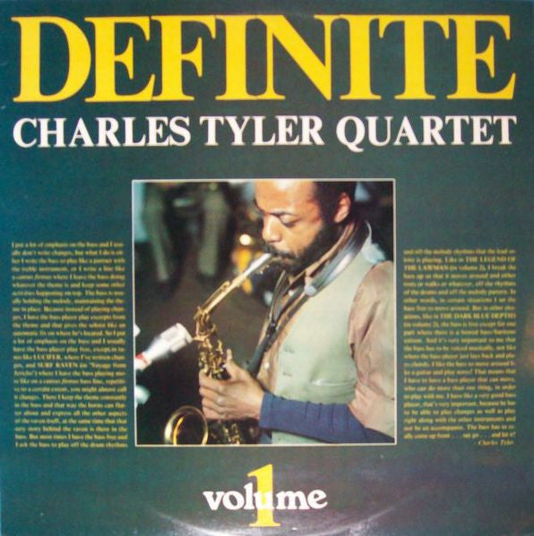 Charles Tyler Quartet ~ Definite - Volume 1 (Vinyl) - Djungel & Jazz