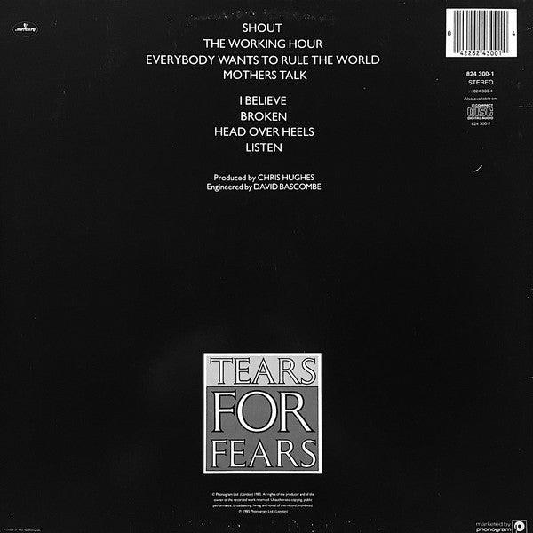 Tears For Fears ~ Songs From The Big Chair (Vinyl) - Djungel & Jazz