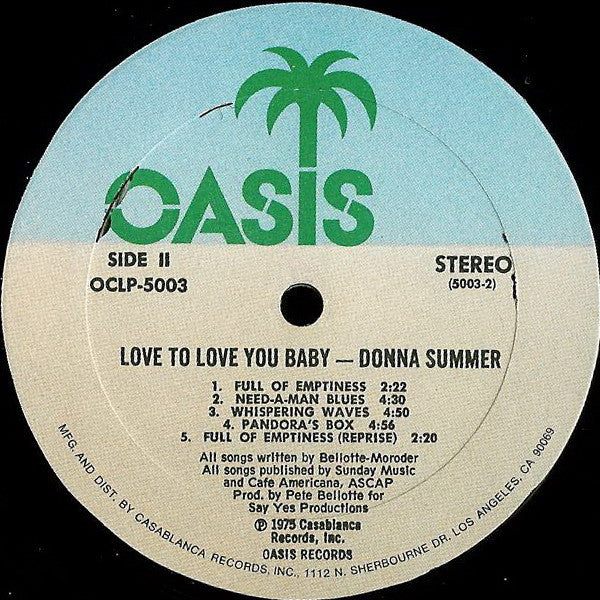 Donna Summer ~ Love To Love You Baby (Vinyl) - Djungel & Jazz