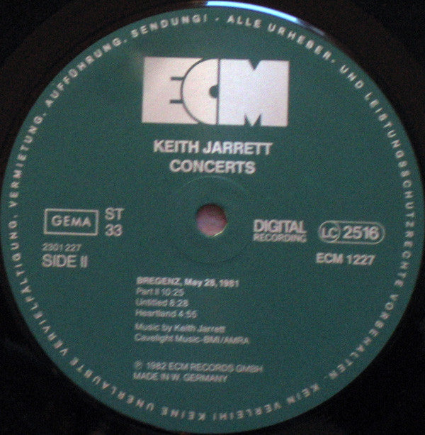 Keith Jarrett ~ Concerts (Vinyl) - Djungel & Jazz