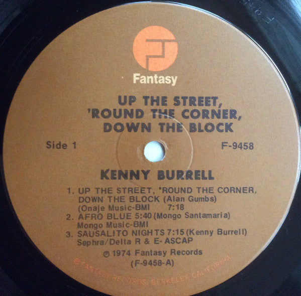 Kenny Burrell ~ Up The Street, 'Round The Corner, Down The Block (Vinyl) - Djungel & Jazz