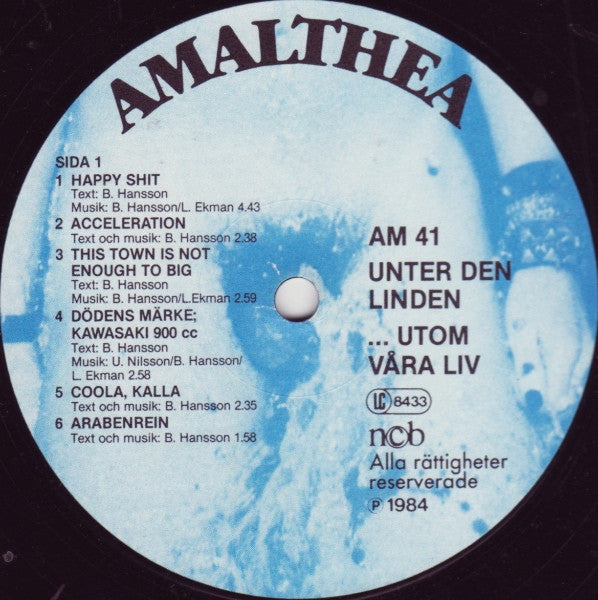 Unter Den Linden  ~ …Utom Våra Liv (Vinyl) - Djungel & Jazz