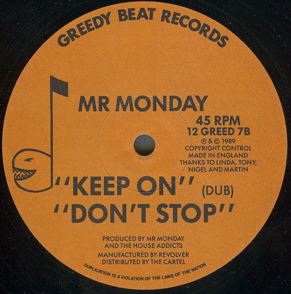 Mr Monday ~ Keep On / Don't Stop (Vinyl) - Djungel & Jazz