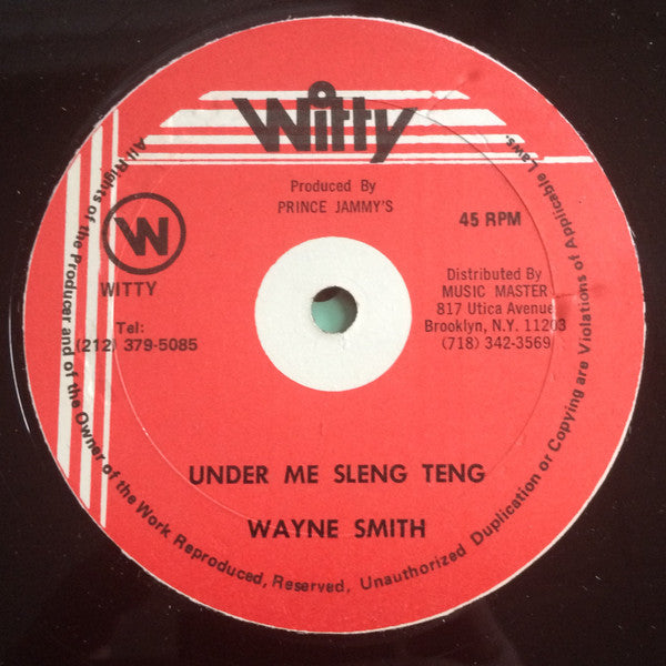 Wayne Smith : Under Me Sleng Teng (12")