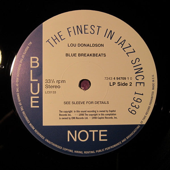 Lou Donaldson ~ Blue Breakbeats (Vinyl) - Djungel & Jazz