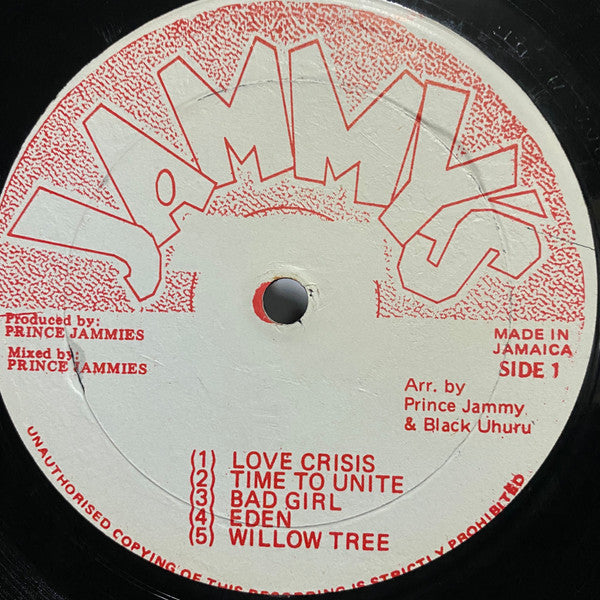 Black Uhuru : Love Crisis (LP, Album, Red)