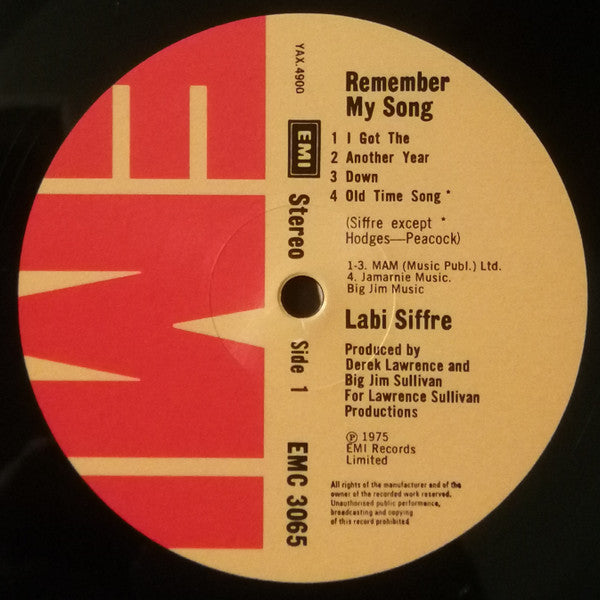 Labi Siffre ~ Remember My Song (Vinyl) - Djungel & Jazz