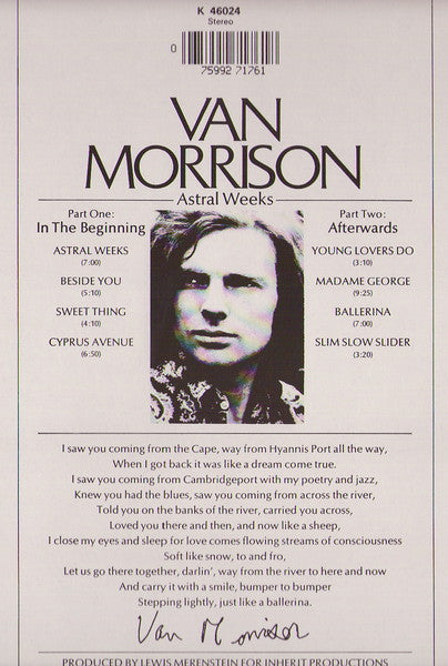 Van Morrison : Astral Weeks (LP, Album, RE)