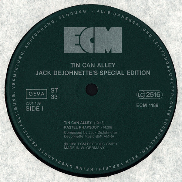 Jack DeJohnette's Special Edition ~ Tin Can Alley (Vinyl) - Djungel & Jazz