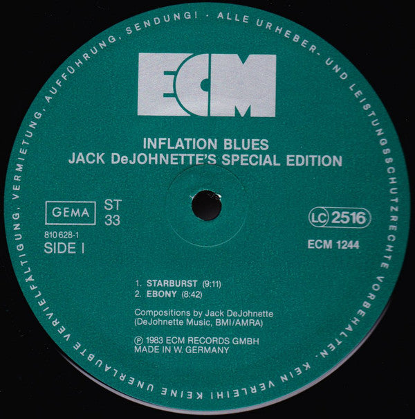 Jack DeJohnette's Special Edition ~ Inflation Blues (Vinyl) - Djungel & Jazz