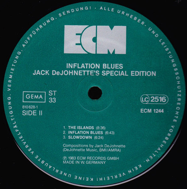 Jack DeJohnette's Special Edition ~ Inflation Blues (Vinyl) - Djungel & Jazz