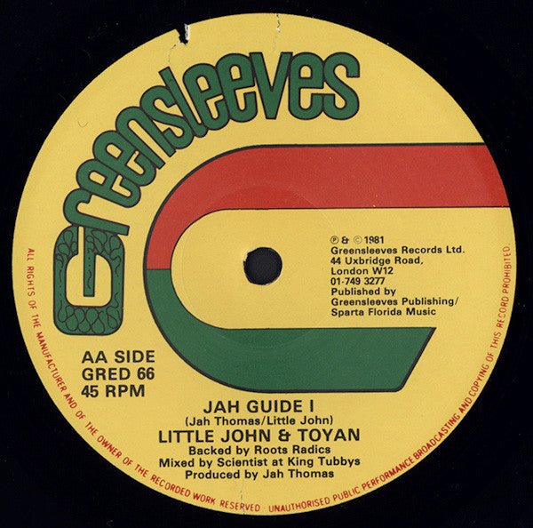 Triston Palma, Jah Thomas, Toyan & Little John ~ Entertainment / Jah Guide I (Vinyl) - Djungel & Jazz