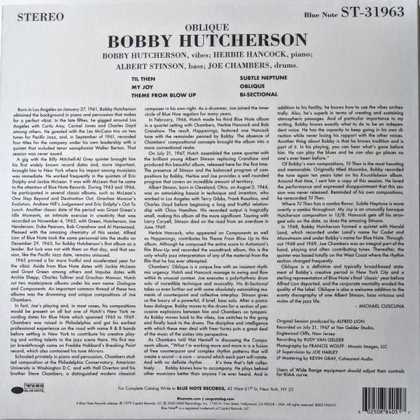 Bobby Hutcherson ~ Oblique (Vinyl) - Djungel & Jazz