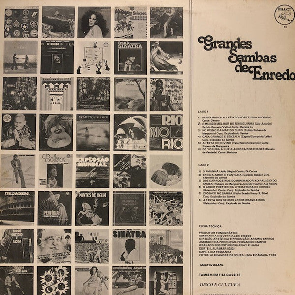 Various : Grandes Sambas De Enredo (LP, Album)