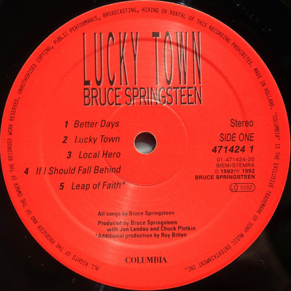 Bruce Springsteen ~ Lucky Town (Vinyl) - Djungel & Jazz