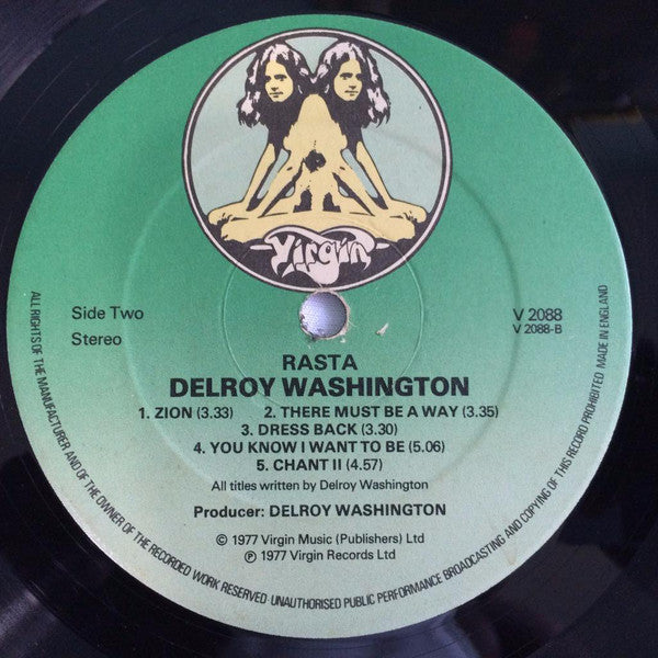 Delroy Washington : Rasta (LP, Album)