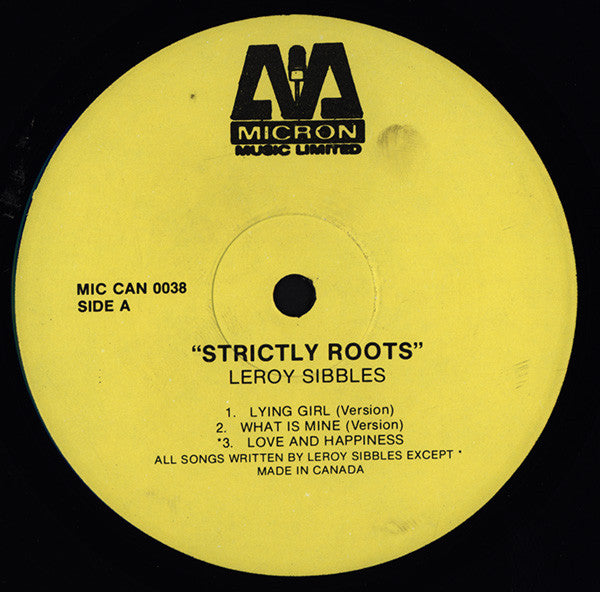 Leroy Sibbles : Strictly Roots (LP, Album)